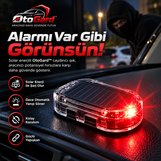 OtoGard™ Solar Caydırıcı Araç Alarm Işığı